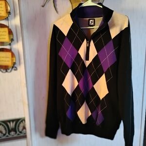 FJ wool quarter zip sweater